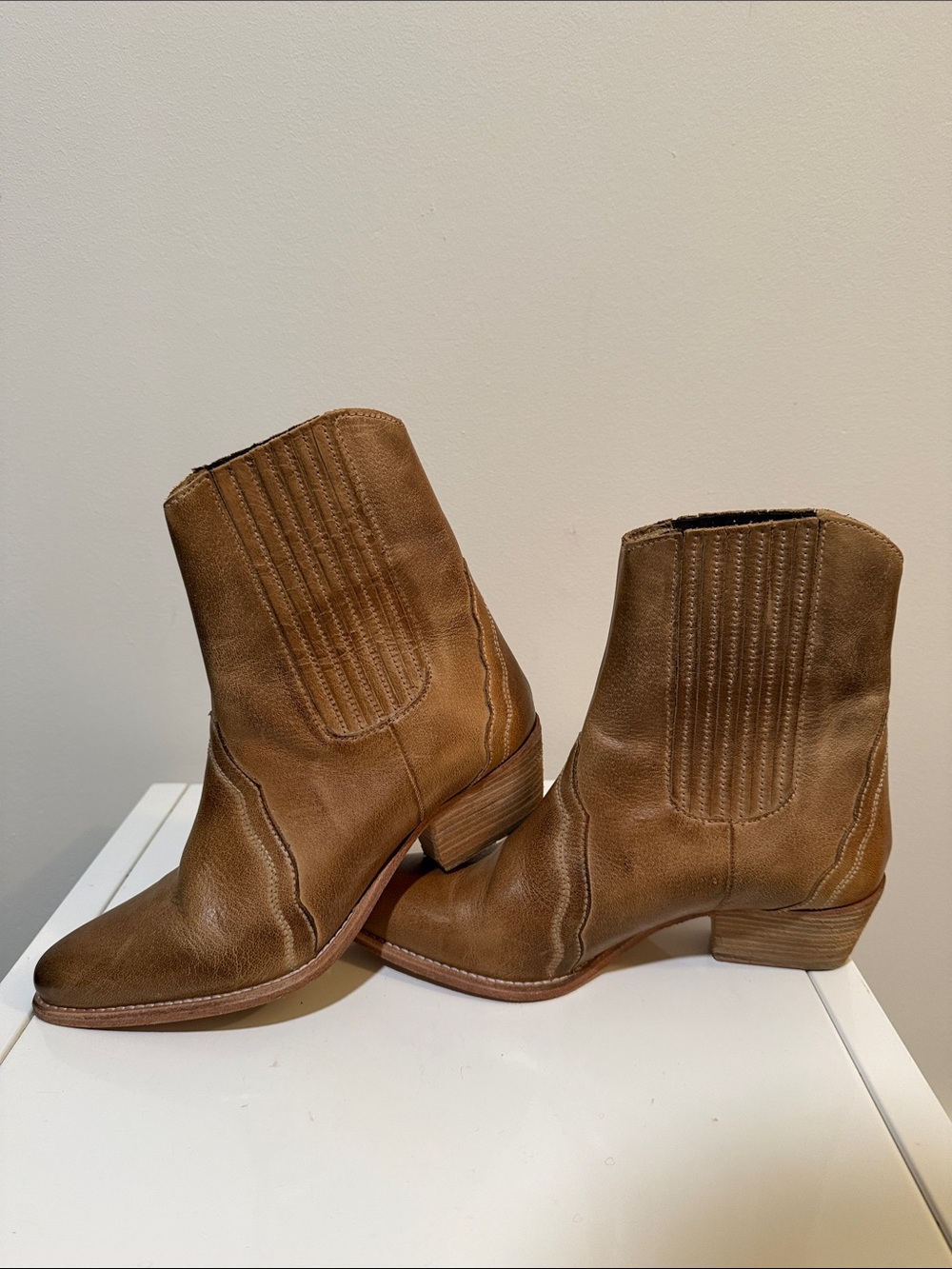 Free People Women's Frontier Western Chelsea Boho Ankle Boot size 6.5 - Picture 5 of 11